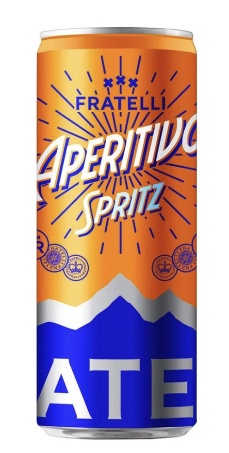 Напій вин. ігр. Fratelli Aperitivo Spritz н/сол. помаранчевий 6.9% 0.33 л з/б